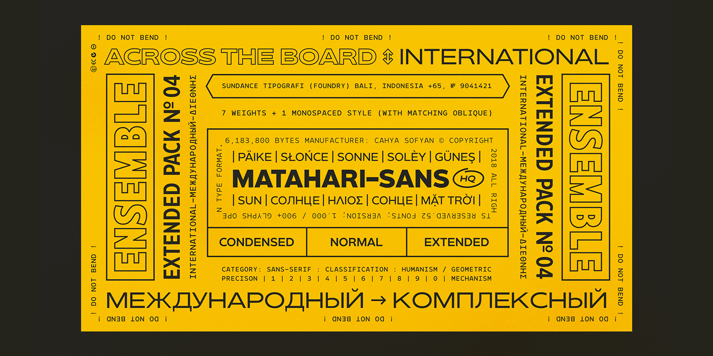 Matahari Sans Extended